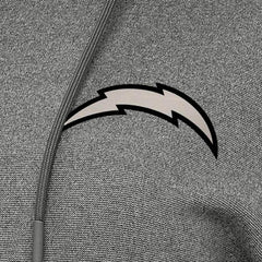 Los Angeles Chargers Antigua Women's Justice Pullover Hoodie - Heather Black - NFL