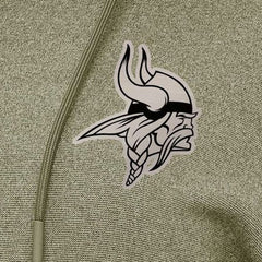 Minnesota Vikings Antigua Women's Justice Pullover Hoodie - Olive - NFL
