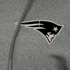 New England Patriots Antigua Women's Justice Pullover Hoodie - Heather Black - NFL