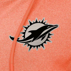 Miami Dolphins Antigua Women's Seeker Full-Zip Hoodie Jacket - Heather Orange - NFL