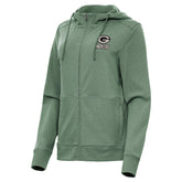 Green Bay Packers Antigua Women's Seeker Full-Zip Hoodie Jacket - Hunter Green - NFL