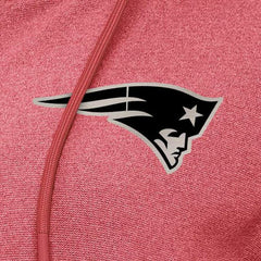New England Patriots Antigua Women's Seeker Full-Zip Hoodie Jacket - Heather Red - NFL