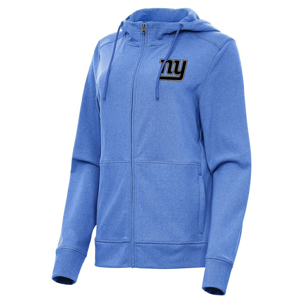 New York Giants Antigua Women's Seeker Full-Zip Hoodie Jacket - Heather Royal - NFL