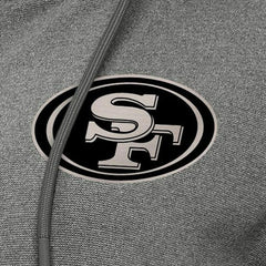 San Francisco 49ers Antigua Women's Seeker Full-Zip Hoodie Jacket - Heather Black - NFL