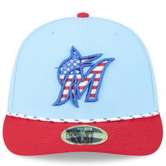 Miami Marlins New Era 2025 Fourth of July Low Profile 59FIFTY Fitted Hat Sale