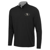 San Francisco 49ers Antigua Content Quarter-Zip Pullover Top - Black - NFL