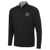 Miami Dolphins Antigua Content Quarter-Zip Pullover Top - Black - NFL