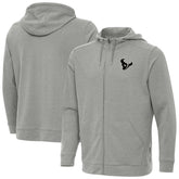 Houston Texans Antigua Effortless Full-Zip Hoodie Jacket - Heather Gray - NFL