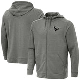 Houston Texans Antigua Effortless Full-Zip Hoodie Jacket - Heather Black - NFL