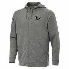Houston Texans Antigua Effortless Full-Zip Hoodie Jacket - Heather Black - NFL