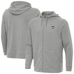 Minnesota Vikings Antigua Effortless Full-Zip Hoodie Jacket - Heather Gray - NFL