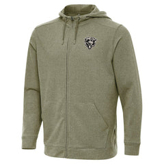 Chicago Bears Antigua Effortless Full-Zip Hoodie Jacket - Olive - NFL
