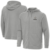 New Orleans Saints Antigua Effortless Full-Zip Hoodie Jacket - Heather Gray - NFL