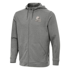 Cleveland Browns Antigua Effortless Full-Zip Hoodie Jacket - Heather Black - NFL