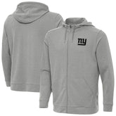 New York Giants Antigua Effortless Full-Zip Hoodie Jacket - Heather Gray - NFL