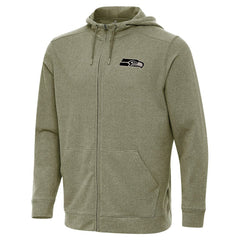 Seattle Seahawks Antigua Effortless Full-Zip Hoodie Jacket - Olive - NFL