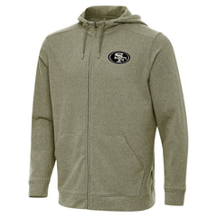 San Francisco 49ers Antigua Effortless Full-Zip Hoodie Jacket - Olive - NFL