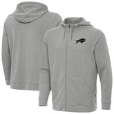 Buffalo Bills Antigua Effortless Full-Zip Hoodie Jacket - Heather Gray - NFL