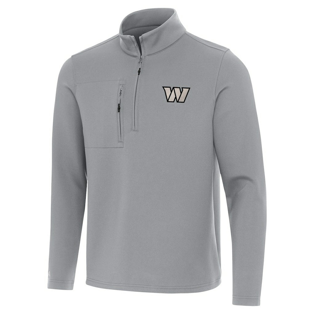 Washington Commanders Antigua Insider Quarter-Zip Jacket - Gray - NFL