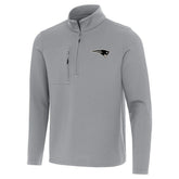 New England Patriots Antigua Insider Quarter-Zip Jacket - Gray - NFL