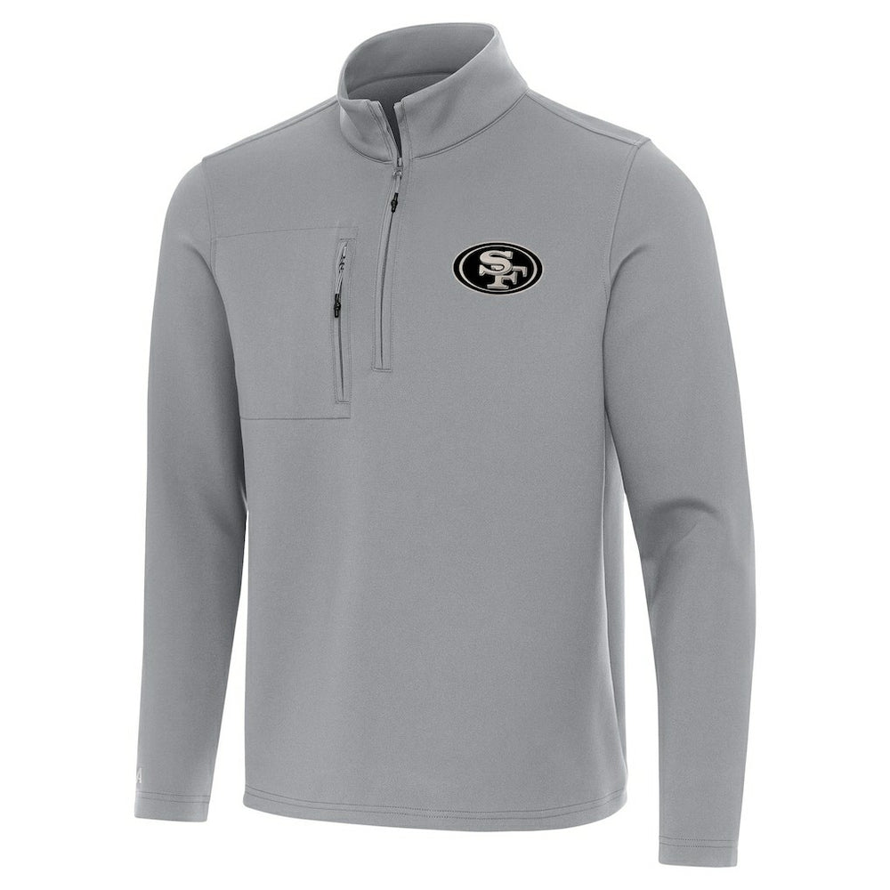 San Francisco 49ers Antigua Insider Quarter-Zip Jacket - Gray - NFL
