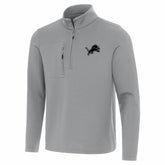 Detroit Lions Antigua Insider Quarter-Zip Jacket - Gray - NFL