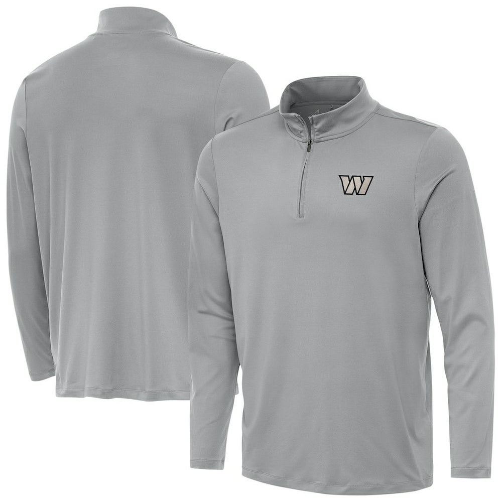 Washington Commanders Antigua Reprocess Quarter-Zip Top - Gray - NFL