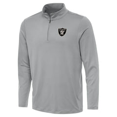 Las Vegas Raiders Antigua Reprocess Quarter-Zip Top - Gray - NFL