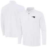 New England Patriots Antigua Reprocess Quarter-Zip Top - White - NFL