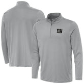New York Giants Antigua Reprocess Quarter-Zip Top - Gray - NFL