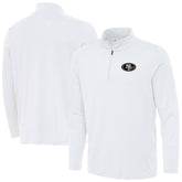 San Francisco 49ers Antigua Reprocess Quarter-Zip Top - White - NFL