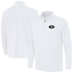 San Francisco 49ers Antigua Reprocess Quarter-Zip Top - White - NFL