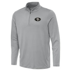 San Francisco 49ers Antigua Reprocess Quarter-Zip Top - Gray - NFL