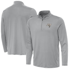 Tampa Bay Buccaneers Antigua Reprocess Quarter-Zip Top - Gray - NFL