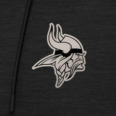 Minnesota Vikings Antigua Spikes Raglan Quarter-Zip Hoodie - Heather Black - NFL