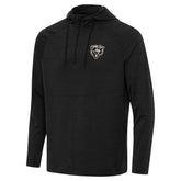 Chicago Bears Antigua Spikes Raglan Quarter-Zip Hoodie - Heather Black - NFL