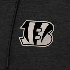 Cincinnati Bengals Antigua Spikes Raglan Quarter-Zip Hoodie - Heather Black - NFL