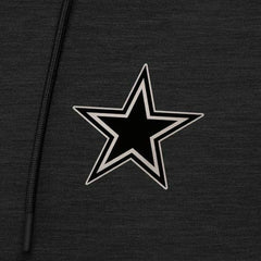 Dallas Cowboys Antigua Spikes Raglan Quarter-Zip Hoodie - Heather Black - NFL