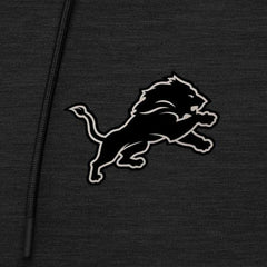 Detroit Lions Antigua Spikes Raglan Quarter-Zip Hoodie - Heather Black - NFL