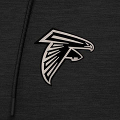 Atlanta Falcons Antigua Spikes Raglan Quarter-Zip Hoodie - Heather Black - NFL