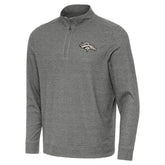 Denver Broncos Antigua Subtle Quarter-Zip Top - Heather Black - NFL