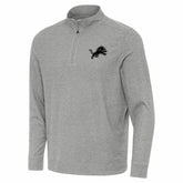 Detroit Lions Antigua Subtle Quarter-Zip Top - Heather Gray - NFL