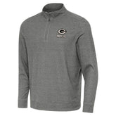 Green Bay Packers Antigua Subtle Quarter-Zip Top - Heather Black - NFL