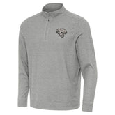 Jacksonville Jaguars Antigua Subtle Quarter-Zip Top - Heather Gray - NFL