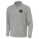 New York Giants Antigua Subtle Quarter-Zip Top - Heather Gray - NFL