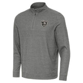 Chicago Bears Antigua Subtle Quarter-Zip Top - Heather Black - NFL