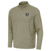 Chicago Bears Antigua Subtle Quarter-Zip Top - Heather Olive - NFL