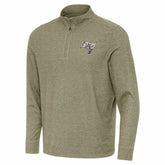 Tampa Bay Buccaneers Antigua Subtle Quarter-Zip Top - Heather Olive - NFL