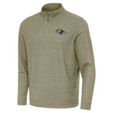 Baltimore Ravens Antigua Subtle Quarter-Zip Top - Heather Olive - NFL