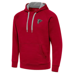 Atlanta Falcons Antigua Brushed Carbon Victory Pullover Hoodie - Red - NFL